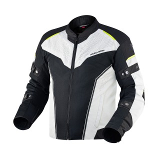 KURTKA MOTOCYKLOWA TEKSTYLNA REBELHORN HIFLOW 4 BLACK SILVER FLUO YELLOW XS