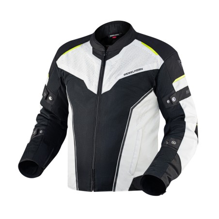 KURTKA MOTOCYKLOWA TEKSTYLNA REBELHORN HIFLOW 4 BLACK SILVER FLUO YELLOW XS