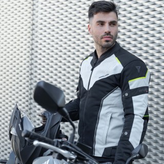 KURTKA MOTOCYKLOWA TEKSTYLNA REBELHORN HIFLOW 4 BLACK SILVER FLUO YELLOW XS