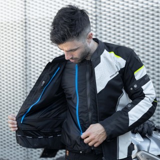 KURTKA MOTOCYKLOWA TEKSTYLNA REBELHORN HIFLOW 4 BLACK SILVER FLUO YELLOW 10XL