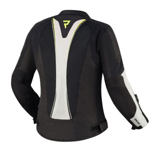 KURTKA MOTOCYKLOWA TEKSTYLNA DAMSKA REBELHORN HIFLOW 4 BLACK SILVER FLUO YELLOW WXS