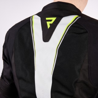 KURTKA MOTOCYKLOWA TEKSTYLNA DAMSKA REBELHORN HIFLOW 4 BLACK SILVER FLUO YELLOW WXS