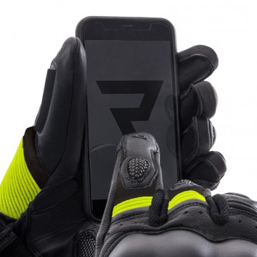 RĘKAWICE SKÓRZANE REBELHORN RANGE BLACK/ANTHRACITE/FLUO YELLOW L