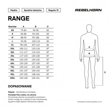 SPODNIE TEKSTYLNE REBELHORN RANGE BLACK S