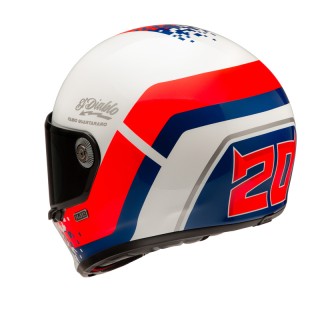 KASK MOTOCYKLOWY HJC V10 FQ20 RETRO WHITE RD BLUE L