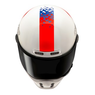 KASK MOTOCYKLOWY HJC V10 FQ20 RETRO WHITE RD BLUE L