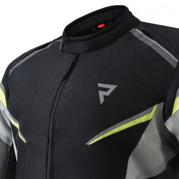 KURTKA TEKSTYLNA REBELHORN SPARK BLACK/GREY/FLUO YELLOW XXL