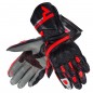 RĘKAWICE SKÓRZANE REBELHORN ST LONG LADY BLACK/GREY/FLO RED DXS