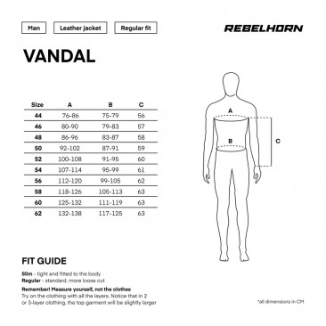 KURTKA SKÓRZANA REBELHORN VANDAL BLACK 44