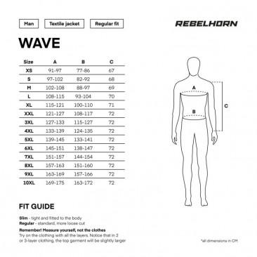 KURTKA TEKSTYLNA REBELHORN WAVE BLACK XL