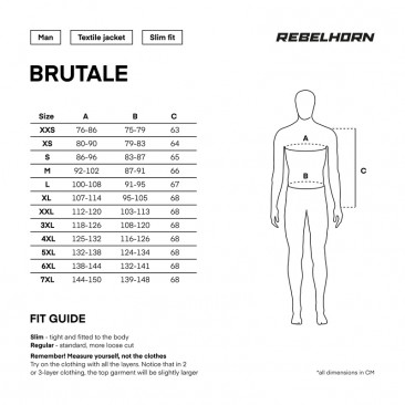 KURTKA TEKSTYLNA REBELHORN BRUTALE BLACK 4XL