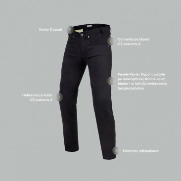 SPODNIE JEANS REBELHORN CLASSIC III REGULAR FIT BLACK W36L32