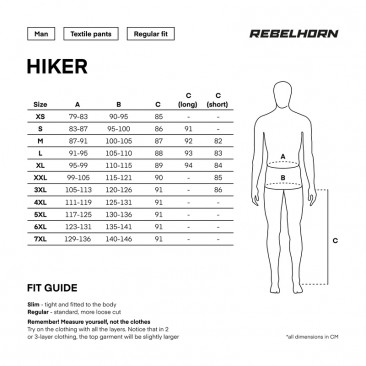 SPODNIE TEKSTYLNE REBELHORN HIKER III BLACK (KRÓTKA NOGAWKA) S-M