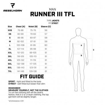 KURTKA SKÓRZANA REBELHORN RUNNER III TFL BLACK XL