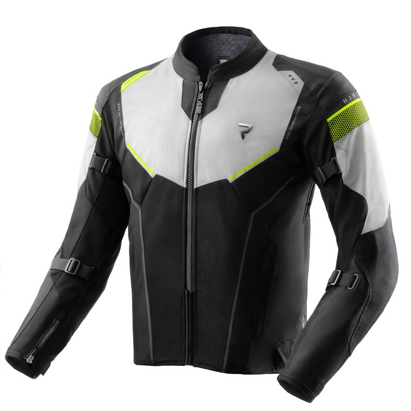 KURTKA MOTOCYKLOWA TEKSTYLNA REBELHORN HIFLOW 5 BLACK GREY FLUO YELLOW M