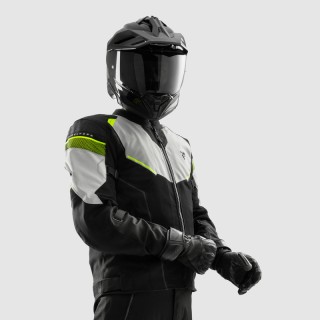 KURTKA MOTOCYKLOWA TEKSTYLNA REBELHORN HIFLOW 5 BLACK GREY FLUO YELLOW L