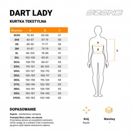 KURTKA TEKSTYLNA OZONE DART LADY BLACK DXXS