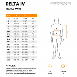 KURTKA TEKSTYLNA OZONE DELTA IV BLACK 10XL