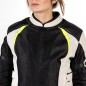 KURTKA TEKSTYLNA OZONE FLOW LADY BLACK/GREY/FLUO YELLOW DS