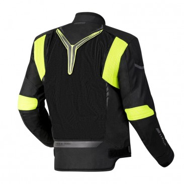 KURTKA TEKSTYLNA OZONE FLOW BLACK/FLUO YELLOW S