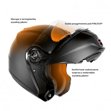 KASK OZONE FLIP UP FP-01 PINLOCK READY BLACK XS