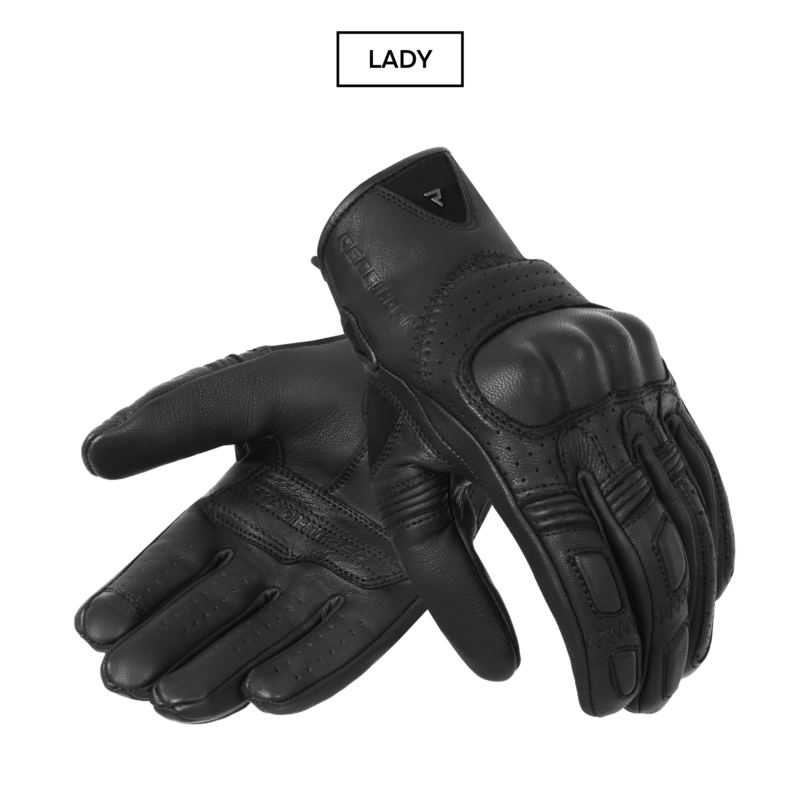 RĘKAWICE MOTOCYKLOWE DAMSKIE REBELHORN THUG 2 PERFOROWANE BLACK WXS