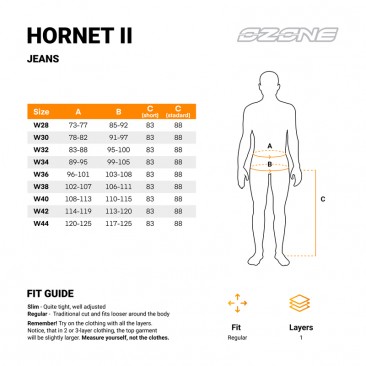 SPODNIE JEANS OZONE HORNET II BLUE W30L34