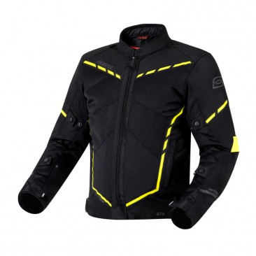 KURTKA TEKSTYLNA OZONE JET II BLACK/FLUO YELLOW S