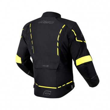 KURTKA TEKSTYLNA OZONE JET II BLACK/FLUO YELLOW S