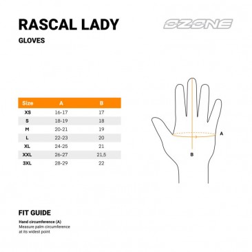 RĘKAWICE SKÓRZANE OZONE RASCAL LADY BLACK DL