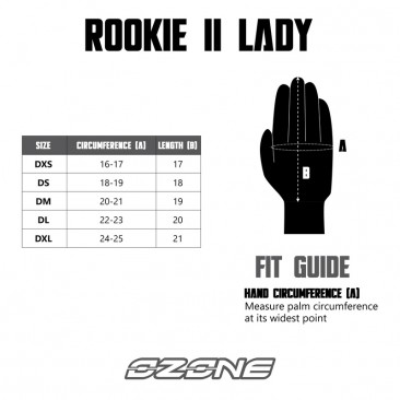 RĘKAWICE SKÓRZANE OZONE ROOKIE II LADY BLACK DL