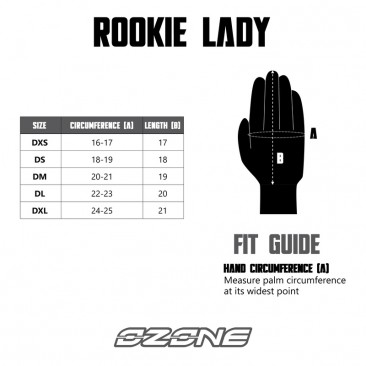 RĘKAWICE SKÓRZANE OZONE ROOKIE LADY BLACK DXS