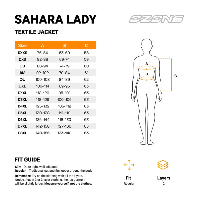 KURTKA TEKSTYLNA OZONE SAHARA LADY BLACK DXXL