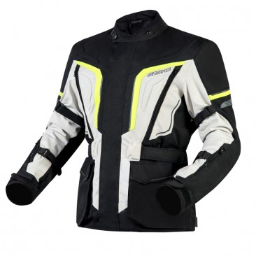 KURTKA TEKSTYLNA OZONE SAHARA BLACK/GREY/FLUO YELLOW XXL