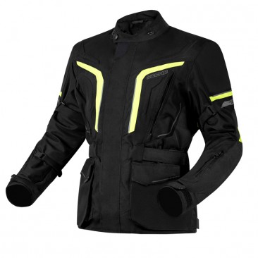 KURTKA TEKSTYLNA OZONE SAHARA BLACK/FLUO YELLOW L