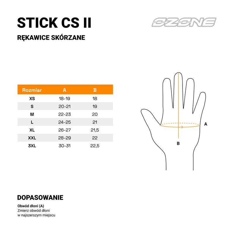 RĘKAWICE SKÓRZANE OZONE STICK CUSTOM II LADY BLACK DXXS