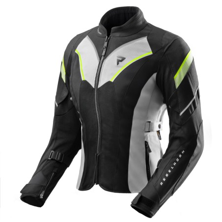 KURTKA MOTOCYKLOWA TEKSTYLNA DAMSKA REBELHORN HIFLOW 5 BLACK GREY FLUO YELLOW W3XL