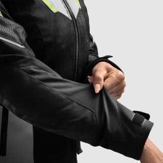 KURTKA MOTOCYKLOWA TEKSTYLNA DAMSKA REBELHORN HIFLOW 5 BLACK GREY FLUO YELLOW WXS