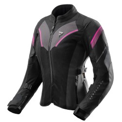 KURTKA MOTOCYKLOWA TEKSTYLNA DAMSKA REBELHORN HIFLOW 5 BLACK GREY FLUO PINK W4XL