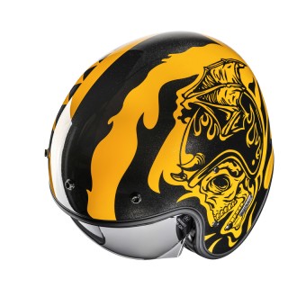 KASK MOTOCYKLOWY HJC V31 FLAME YELLOW BLACK XL