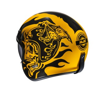 KASK MOTOCYKLOWY HJC V31 FLAME YELLOW BLACK XL