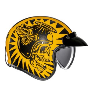 KASK MOTOCYKLOWY HJC V31 FLAME YELLOW BLACK XL