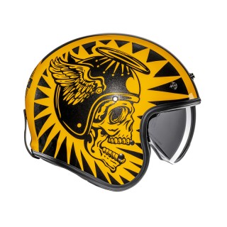 KASK MOTOCYKLOWY HJC V31 FLAME YELLOW BLACK XL