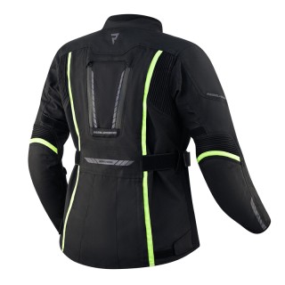 KURTKA MOTOCYKLOWA TEKSTYLNA DAMSKA REBELHORN HIKER 3 BLACK FLUO YELLOW WXXS