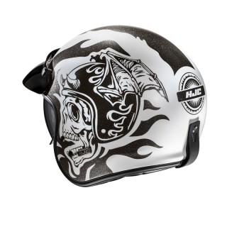 KASK MOTOCYKLOWY HJC V31 FLAME WHITE BLACK L