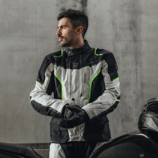 KURTKA MOTOCYKLOWA TEKSTYLNA REBELHORN HIKER 3 BLACK GREY FLUO YELLOW XS