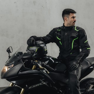 KURTKA MOTOCYKLOWA TEKSTYLNA REBELHORN HIKER 3 BLACK FLUO YELLOW XS