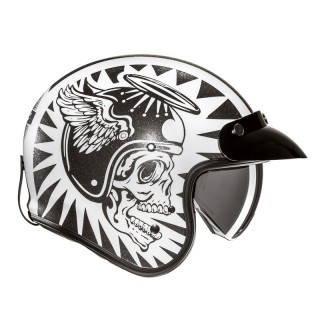 KASK MOTOCYKLOWY HJC V31 FLAME WHITE BLACK XL