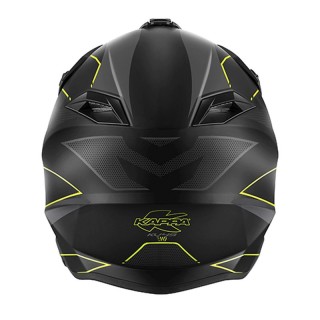 KAPPA 2024/12 KASK KV49 EVO CHASER CROSS KOLOR CZARNY SZARY ŻÓŁTY FLUO MATT ROZMIAR 63 / XXL ( HOMOLOGACJA ECE 22R06 )