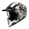 KASK MOTOCYKLOWY HJC V60 FLAME BLACK WHITE M